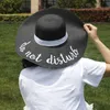 DHL free 2020 NEW Letter Embroidery Cap Big Brim Ladies Summer Straw Hat Youth Hats For Women Shade Sunhat Beach Caps Leisure