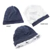 Unisex Vinter Varm Ski Sovmössa Baggy Beanie Satinfodrad Nattsömn Keps Hårvård Motorhuv Håravfall Kvinnor Män Pullover Hatt