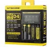 100 % Nitecore D4 유니버셜 충전기 18650 16340 26650 14500 22650 18490 18350 배터리 LCD 디스플레이 배터리 충전기 I4 I2 D2