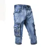 Jeans voor heren Mode Heren Cargo-denimshorts met meerdere zakken Recht Slim Fit Casual Kort voor heren Gewassen Maat 29-38254g