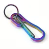 Stainless steel key ring quickdraw High quality rainbow keyring hangs keychain holders carabiner women men outdoor holders will and sandy