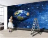 モダンな壁画3D壁紙美しい宇宙地球の家の装飾リビングルームの寝室の壁紙壁紙