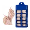 100PCSBOX BALLERINA FAKE NAILS COFFIN PRESS ON NAIL ART TIPS MANICUREフルカバーマット長いピンクの赤い青い爪の拡張4131910