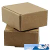 50ピースロット5×5×2 cmブラウンクラフトペーパークラフト包装箱ボール紙包装箱DIYの結婚式の誕生日パーティーギフトアクセサリーパッケージボックス