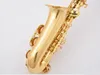 Eb Tune Suzuki Alto Saxofon Högkvalitativ E-Flat Tune Professionellt musikinstrument för studenter Guldpläterad Sax med fall, munstycke GRATIS