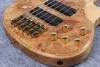 新しいカスタム6文字列自然電動ベースギターメープルボディアクティブベース配線図24フレットゴールドハードウェア中国製Siganture Bass