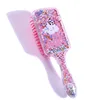 Cartoon Rainbow Animal Anti-static Hair Brush Sequins Massage Comb Shower Wet Detangle Hair Brush Salon Hair Styling Tool