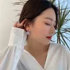 Koreański Wschód Brama Nowy Styl Taro Purpurowy Flash Diament Serce Kształtne Kolczyki Temperament Wszechstronny Kolczyki Hurtowa Biżuteria
