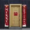Christmas Couplet Door Banner Porch Sign Christmas Holiday Hanging Decoration Printing Xmas Couplet Outdoor Garden Merry Decor 10p2225717