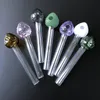 Hot Sale Strawberry Pyrex Glass Oil Burner Pipes Straight Type Hand Pipes Multicolor Spoon Pipe Smoking Accessories Handpipe