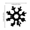 Strumento tascabile portachiavi da campo 18 in 1 Apriporta multifunzione escursione portachiavi multiuso sopravvive all'aperto Apriscatole fiocco di neve multi spanne 9289411