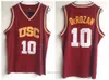 NCAA南カリフォルニア大学（USC）10デロザンバスケットボールジャージレッド刺繍ジャージーサイズS-XXLED