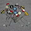 dabbers 100pcs التي الشمع وتنظيف الداب أداة مع الموضة شارات 120MM الأدوات الزجاجية dabber الفولاذ المقاوم للصدأ أداة تنظيف الأنابيب