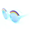 2020 nieuwe mooie regenboog kinderen ronde stijl zonnebril volledige plastic snoep kleuren ontwerp schattige eyewear voor jongens en meisjes groothandel