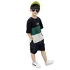 10 12 лет Детская одежда Летние мальчики спортивная костюма для вышивки цветной футболки наряд для мальчиков одежды