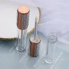 Tubos redondos vazios do brilho de 5ml Tubos de alta grau de alta grau de alta qualidade Garrafas plásticas do lipgloss dos recipientes de embalagem cosméticos