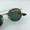 Винтажные круглые солнцезащитные очки в стиле стим-панк в металлическом стиле, очки uv400, стеклянные линзы со вспышкой, солнцезащитные очки De Sol 36477429693