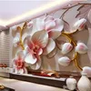 3d blomma moth orkidé väggmålningar bröllop foto väggmålning restaurang vattentäta bakgrundsbilder modern blommig väggpapper heminredning 3 d anpassning