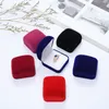 Fashion Small Red Black Blue Velvet Blocked Jewelry Package Box Case Insert Ring Stud Earrings Storage Packaging Gift Boxes Free Shipping