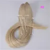 120 g vmae natuurlijke kleur blonde # 613 bruine paardenstaart strakke zijdeachtige rechte elastische banden trekkoord paardenstaart maagdelijke menselijke haarextensies