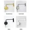 Topoch Swing Arm Wall Lights with Plug in Cord Lamp EU/US Industrial Spotlight for Living Room Bedroom Switch On-Off Warm White 3000K Reading Fixtures