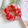 INS Frauen Designer Scrunchies Daisy Print Hair Circle Elastic Ponytail Halter Stretchy Girls Big Darm Haarbänder Haarzubehör D81201