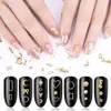 3D Metal rebites Nail Art Moda DIY Pregos Redondos Moon Nails Art Decoração Shell Etiqueta Acessórios Manicure 10styles RRA3619