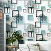 venda quente roxo azul Modern Geometric Wallpaper Hotel Estudo Fundo da parede de PVC lavável vinil impermeável Wallpaper