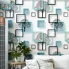 Hot selling blue purple Modern Geometric Wallpaper Hotel Study Background Wall PVC washable Waterproof vinyl Wallpaper