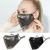 Moda Bling 3D Yıkanabilir Tekrar Kullanılabilir Maskesi PM2.5 Yüz Bakımı Shield Güneş Renk Altın Dirsek Pullarda Parlak Yüz Kapak Dağı Maskeleri Anti-toz Ağız Mas