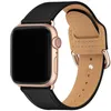 Top Grain Leather Smart Watch Strap Band för Apple Watch Iwatch Series 5 4 3 2 1 38mm 40mm 42mm 44mm