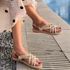 2020 nouvelles sandales femme chaussures corde tressée avec style décontracté traditionnel et créativité simple sandales de mode femmes chaussures d'été1