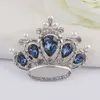 Ladies Crown Brosch Crystal Glass Engagement Wedding Brosch082666778437484