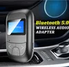 T15 T14 Bluetooth Adapter BT5.0 Audio Receiver Sändare 3.5mm AUX Jack Stereo LCD-skärm för PC-TV-bil