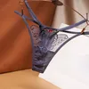 Malha sem costura mulheres calcinha bordado borboleta transparente cristal de cristal cintura baixa cintura sexy lingüeta thong t calças g briefs