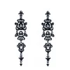 FLOLA Marke Vintage Schwarze Ohrringe mit Steinen Strass Lange Kronleuchter Ohrringe Gothic Modeschmuck für Frauen ersh344974172