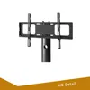 Yükseklik ve Açı Ayarlanabilir Çok Fonksiyonlu Temperli Cam Metal Çerçeve Kat TV Standı LCD TV Braketi Plazma TV Braketi W24104948