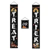 Halloween Window Curtain TRICK OR TREAT Door Banner Curtain Panel Decor Ghost Festival Couplets Party Doorway Hanging Decoration