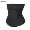 Hexin abdominal bälte hög kompression dragkedja plus storlek latex midja cincher corset underbust kropp fajas svett midja tränare t200824