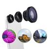 Sıcak Evrensel 3 1 180 Derece Fish Eye Lens Klip-Geniş Açı + cep telefonları iphone 11 samsung Android akıllı İçin Makro Lens