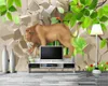 Papier peint 3d pour enfants Room3D dessin animé Animal Lion belle chambre d'enfants murale personnalisée 3d papier peint Animal