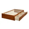 US Stock Prims Fur Oak Färg Twin Storlek Platform Storage Bed med 3 lådor för barn Vuxen Sovrum Sats WF193634AAL