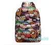 New- sport backpack Casual Graffiti canvas backpack men luggage travel fashion school bag