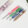 DHL Candy colors mini Utility Knife multifunction Art Cutter Students Paper Snap Off Retractable Razor Blade