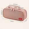 1pc Stora kapacitetspenna Väska Canvas Double LegierKids School Supplies Make Up Bag Pencile Pen Box Student påse Stationery