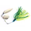 100pcs HOT SALE 0.61oz fishing lure Spinner Baits Spinners Double Piece Spinners fishing lures hard baits 17.4G 4 color SB007