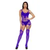 Hollow Fishnet Overalls Dessous Pyjamas Minirock Bodycon Hosentyhose Str￼mpfe Jumpsuit Unterw￤sche f￼r Frauen Will und Sandy Gift