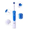 AZDENT AZ-2 P Rotating Electric Toothbrush 4 Replaceable Heads Dry Battery Powered Teeth Brush Oral Hygiene Brush Teeth Clean