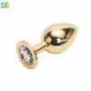 CO 18 Anal Plug Rostless Steel Gold Color Stimulate Massage Butt Trainer GSPOT BDSM Vuxen Erotic Products Sex Toys For Wome5326745