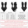 Bodysuit Shapewear Derin V Yaka Vücut Şekillendirici Backless U Dalma Tanga Şekillendirme Bel Eğitmen Kadınlar Temizle Askı Yastıklı Push Up Korse T200824